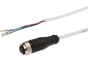 Connection cable, 2m, M12 Female (socket) 3pin  Straight, Free conductor end, 3x0.34mm²