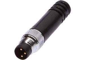 Cable connector, PIN 1/4 bridged, Straight,  Suitable for self-assembly