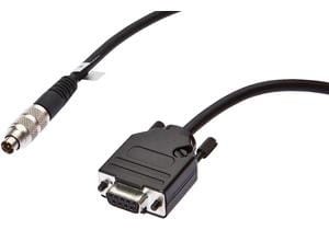 Connection cable RS232/Sub-D, 2m, M9 Male (connect or) Straight, D-Sub Male (connector) 9pin