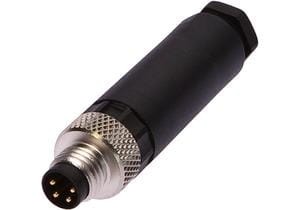Cable connector, Straight, Suitable for self-assem bly, Screw connection, Ø3.5-5mm, 4A, 30V