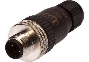 Cable connector, Straight, Suitable for self-assem bly, Screw connection, 24V, -40-150°C