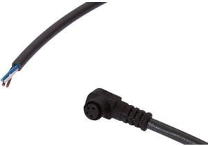 Connection cable, 2m, Mini Female (socket) 4pin  Angular, Free conductor end, 4x0.34mm²