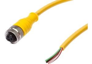 Connection cable, 2m, MC Female (socket) 3pin  Straight, Free conductor end, 3x0.34mm², PVC