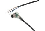 Connection cable, 3m, M12 Female (socket) 3pin  Angular, Free conductor end, 3x0.34mm²