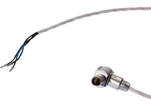 Connection cable, 10m, Lemo-mini Female (socket)  3pin Angular, Free conductor end, 3wire