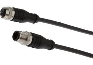Connection cable, 10m, M12 Female (socket) 4pin  Straight, M12 Male (connector) 4pin Straight