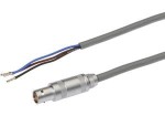 Connection cable, 10m, Lemo Female (socket) 3pin  Straight, Free conductor end, 3wire