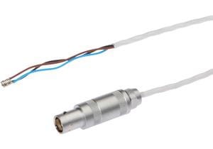 Connection cable, 20m, Lemo Female (socket) 3pin  Straight, Free conductor end, 3wire, -40-200°C