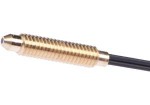 Fiber optic diffuse-reflection sensor, 2m, head:  Brass 20long M4x0.7 Ø3, Light exit Axial