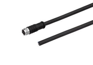 VKA05675, cable socket 10m,5x0,34mm²/M8 straight,shielded,PUR,5 wire