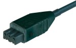 STAK 3 K 075  10 M, Sinlge-Ended Cordset (ST Series): Female, straight, 3-pin+PE, black housing, 400 V AC/230 V DC, 10 A, Hirschmann