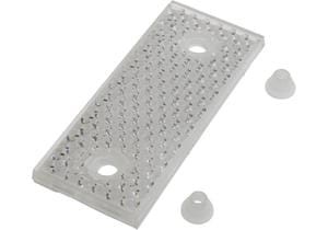 Accessories optical, reflector, 6x96x40mm, Screw  hole, 2xØ6.5mm, PMMA+PMMA, Polarized