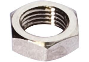 Accessories, Hexagon nut, M5x0.5, Wrench size 7mm, Brass Nickel-plated