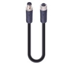 RKT 4S-703/5 M SW,M12 Power Single-Ended Cordset: Female, straight, 4-pin(3+PE), S-coded, black body, 600 V AC/DC, 16 A; PUR black cable, 1.50 mm², Lumberg Automation