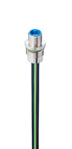 RSF6S 5K-033/0,2 M,M12 Power Receptacle Connector: Male, front mount, 5-pin(4+PE), K-coded, shielded, silver housing, 600 V AC/DC, 16 A, Lumberg Automation