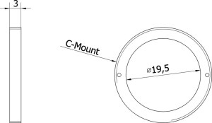 AO000561, accessory for optic sensors, filter BPN NIR c-mount 928-955nm