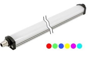 EZ300421 LED Signal light, 25x286x30mm, Multi-colored LED, 7.8W, 24V, M12-connector 4pin, IP54, Aluminum+Polycarbonate