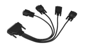 OPT4A-AE 30cm Male DB-37 to 4x Male DB9 Cable