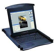96KVM-R19V8C-UK "1U 8P KVM 19""LCD KB(USA EN)+TPAD+UK PLUG "