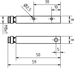 IB091171,Czujnik indukcyjny 8x59x8, 10-30V DC,200mA,Sn:1,5/M8-wtyczka, IPF ELECTRONIC