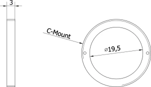 AO000553, accessory for optic sensors, filter BPN, blue, c-mount 460-490nm