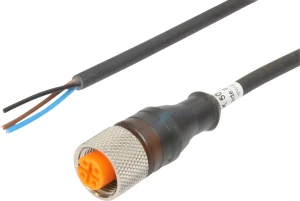 Kabel połączeniowy, 5m, M12 żeński (gniazdo) 3-pinowy prosty, Końcówka wolna 3-pinowa, 3x0,34mm²