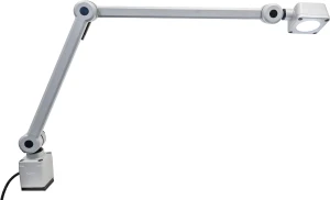 EA804140 LED articulated arm light, 800x80mm, white light, 9W, 7000lx, 5000K, 230V AC, SCHUKO plug, straight 3pin 3m, IP65, aluminum+safety glass, screw-on plate, brightness adjustable, on/off switch