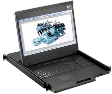 96KVM-H17V8U-UK "1U 8P KVM 17""FHD LCD KB(EN)+TPAD+UK PLUG "