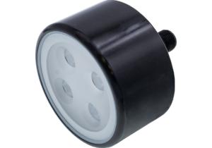 EM650120 Oświetlenie maszynowe LED, Ø65 65 długości, światło białe, 8W, 30°, 5000K, 22-28V DC, wtyczka M12 4-stykowa, IP67, aluminium + hartowane szkło float