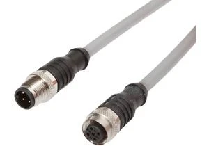 VKA0F003 Kabel połączeniowy, 10 m, gniazdo M12 4-biegunowe proste, wtyk M12 4-biegunowy prosty, 4 x 0,75 mm², PUR (poliuretan), odporny na przeciąganie w łańcuchach i skręcanie, do zastosowań w spawalnictwie, nie zawiera silikonu