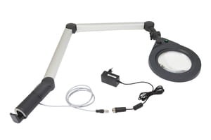 EAKF0100, lampy LED ze szkłem powiększającym,przegubarm,IP40, 24V DC,23W,120°,1,5m Kabelwtyczka M12, IPF ELECTRONIC