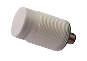 KN32C404, Czujnik pojemnościowy M32x1,5/62dł. , PTFE, 10-35VDC, 2x250mA, pnp, Sn:1-40, M12-wtyczka4p, IPF ELECTRONIC