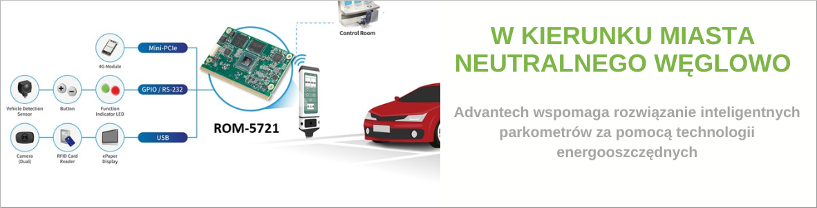 W KIERUNKU MIASTA NEUTRALNEGO WĘGLOWO: ADVANTECH WSPOMAGA ROZWIĄZANIE INTELIGENTNYCH PARKOMETRÓW ZA POMOCĄ ECHNOLOGII ENERGOOSZCZĘDNYCH