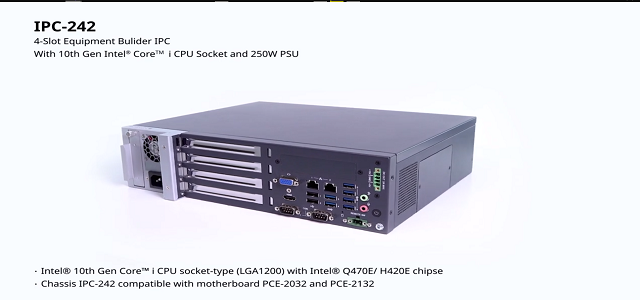Ultramały komputer przemysłowy dla konstruktorów maszyn, IPC-242, widok w 360 stopniach, Advantech (PL)
