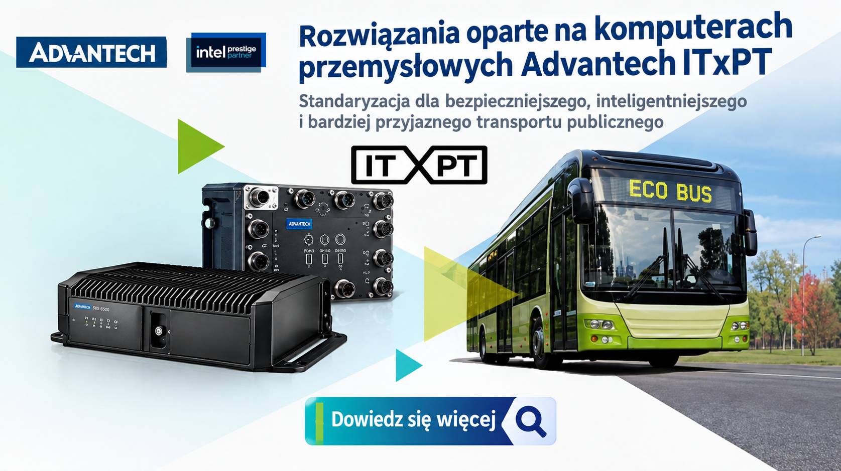 Advantech wzmacnia swoje zaangażowanie w inteligentny transport publiczny dzięki członkostwu w organizacji ITxPT i uzyskaniu certyfikatu.