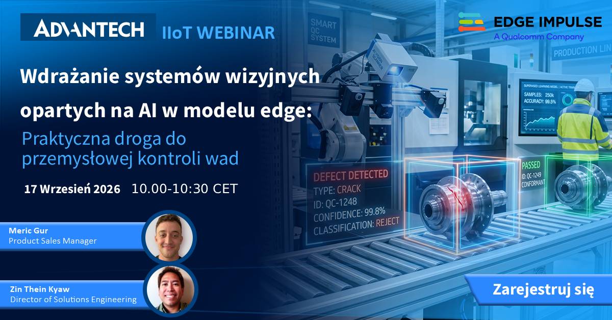 Możliwość promocji dla partnerów handlowych: Webinar firmy Advantech